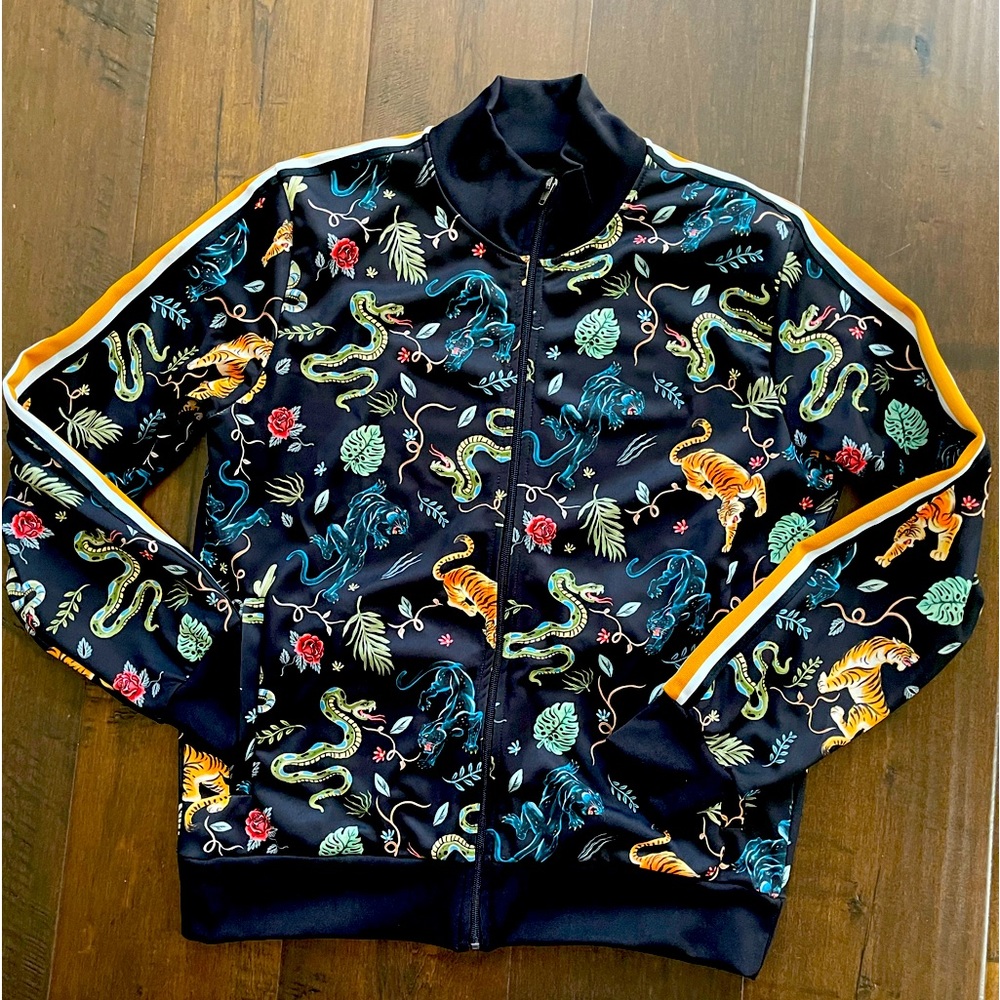 Zara Jungle animals Bomber Jacket Men's Sz. XL in Excellent condition.